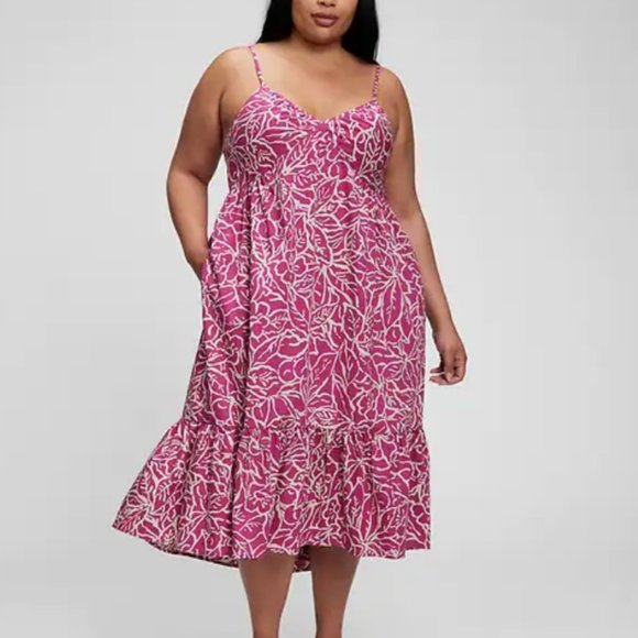 Deep V-Neck Cami Midi Dress - NWT - Picture 4 of 5